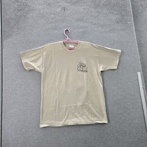 Rough Stock‎ Men Shirt LARGE Beige Graphic Success Defined Tee Short Sleeve USA